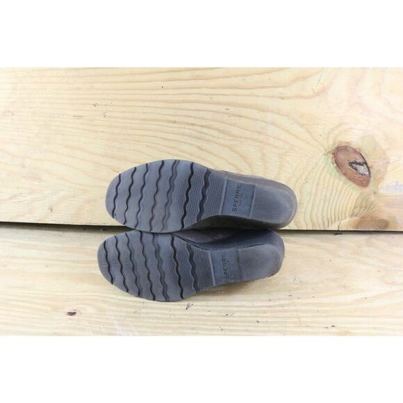 Sperry Boots Top-Sider Womens Sz 9.5 Stella Prow Gray Leather Wedge Ankle Bootie - Picture 6 of 7